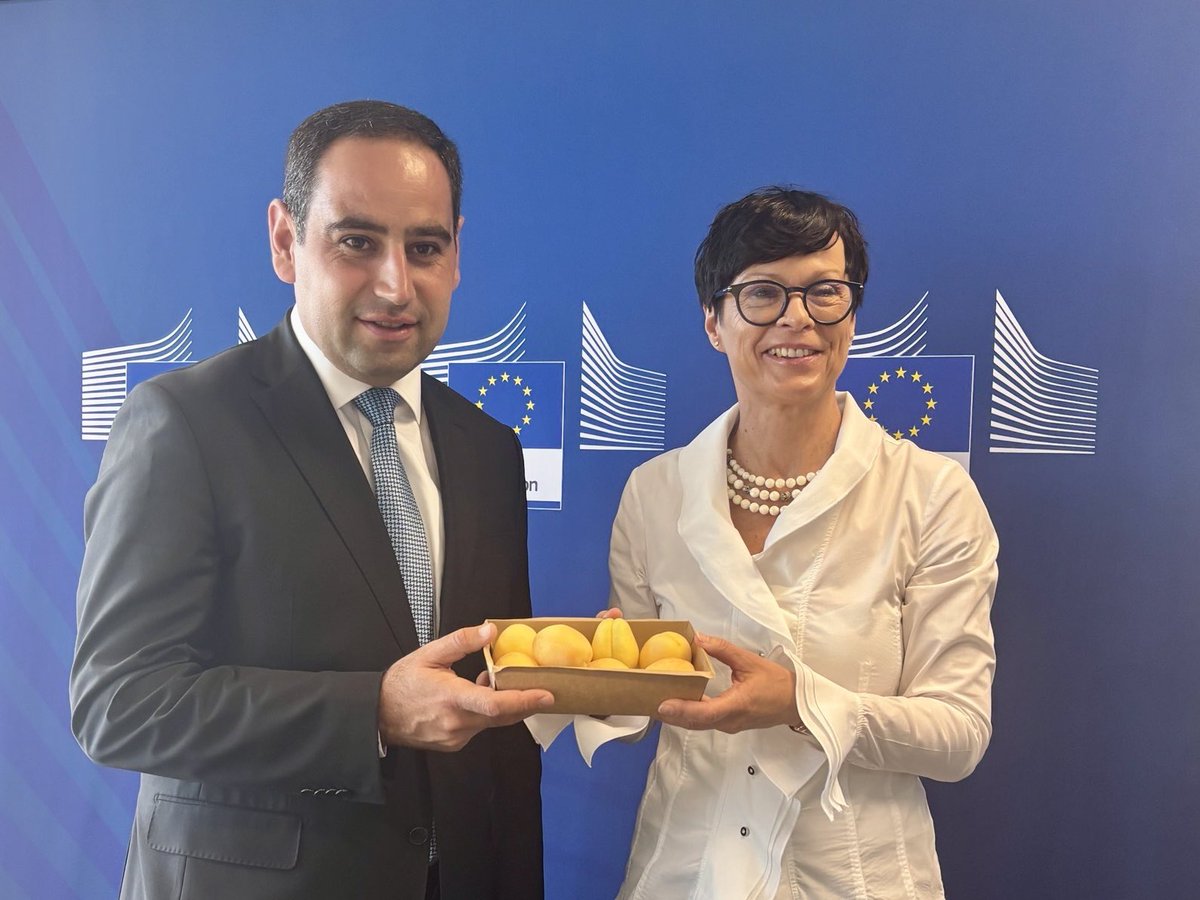 The first symbolic batch of Armenian apricots arrives in the European Union, Kos