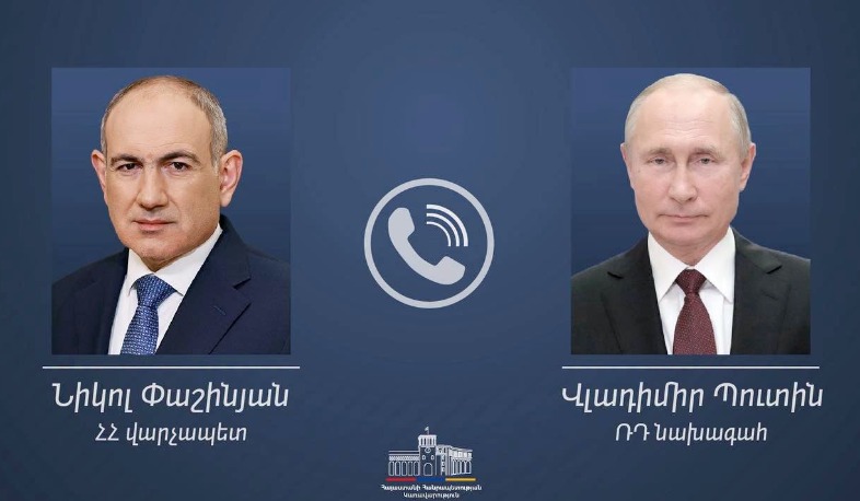 Nikol Pashinyan, Vladimir Putin hold a telephone conversation