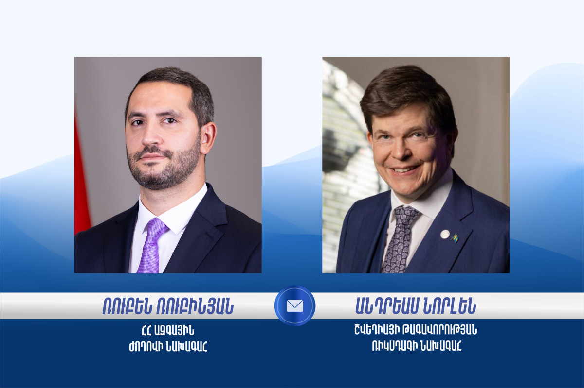 Շվեդիայի Ռիկսդագի խոսնակը շնորհավորել է Ռուբեն Ռուբինյանին՝ ՀՀ ԱԺ նախագահի պաշտոնում ընտրվելու կապակցությամբ