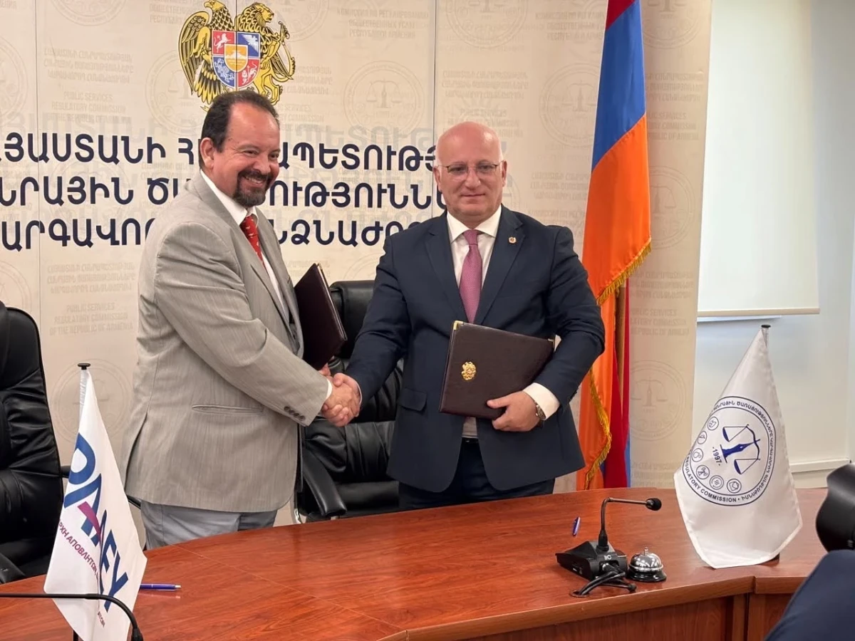 էներգետիկայի և ջրային ոլորտներում Հայաստանի և Հունաստանի կարգավորող մարմինների միջև համագործակցությունը խորացնելու նպատակով ստորագրվել է փոխըմբռնման հուշագիր