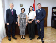 Anahit Manasyan received Oliver Röpke, Director at International Labour Organization (ILO) Bureau for Workers´ Activities