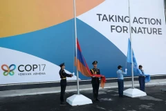 UN flag-raising ceremony in Yerevan ahead of COP17