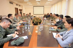 Delegation from Human Resources Management Directorate of French Army  hosted at administrative complex of Ministry of Defence