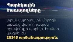 2026-ի 9 ամիսներին առանց վարորդական իրավունքի մեքենա վարելու 20,345 դեպք է արձանագրվել