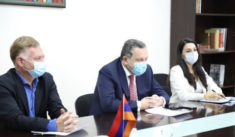 Video call of Deputy Foreign Minister of Armenia Avet Adonts with the Alternate Minister of Foreign Affairs of Greece
