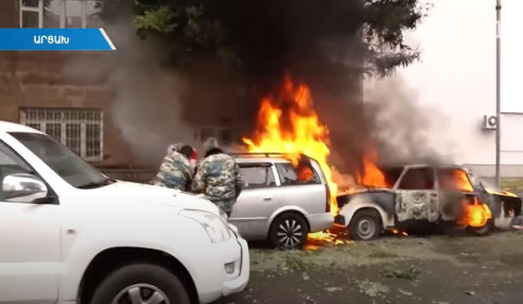 Civilian population targeted by shelling. Exclusive filming of