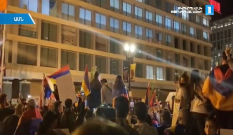 Բողոքի ցույց Սպիտակ տան մոտ՝ ընդդեմ ադրբեջանա-թուրքական ագրեսիայի