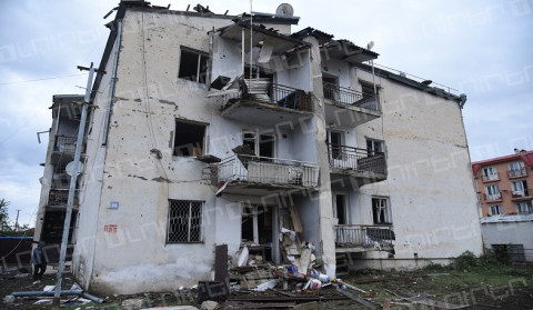 Aftermaths of the night shelling in Stepanakert