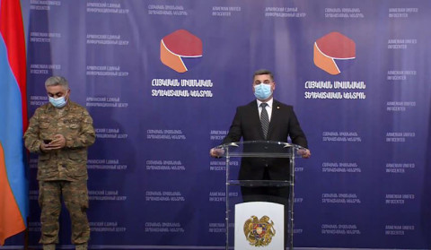 Press conference by Artsrun Hovhannisyan and Gnel Sanosyan