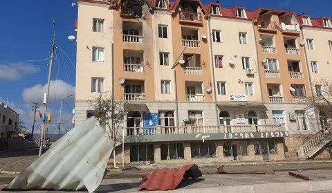 Stepanakert after the night rocket fire. Photos