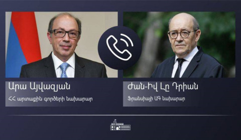 Телефонный разговор министров иностранных дел Армении и Франции