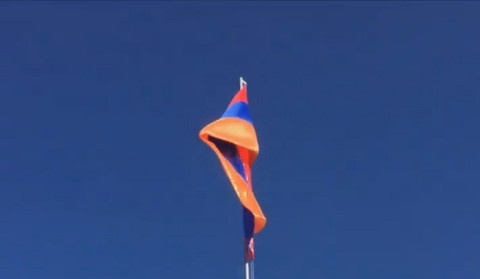 Ճակատեն համայնք տանող ճանապարհին բարձրացվել է Հայաստանում ամենաբարձր հայկական եռագույնը