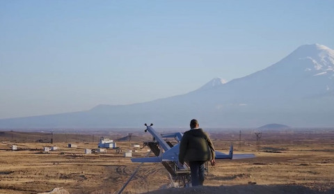 Hakob Arshakyan presented the Armenian-made strike drone