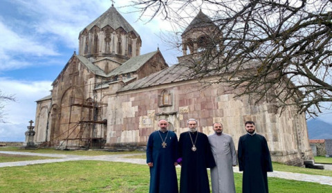His Eminence Archbishop Pargev visited Gandzasar Monastery together with Primate of Artsakh Diocese
