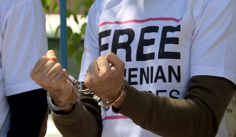 Silent protest demanding the return of Armenian captives