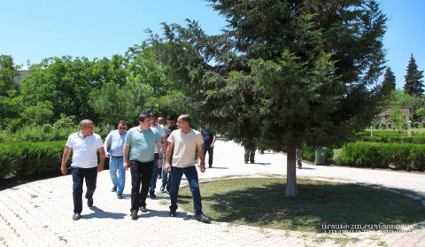 President of Artsakh followed construction works of residential district in Martuni