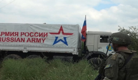 Российские миротворцы обеспечивают безопасность восстановительных работ водопроводной магистрали в Мартунинском районе
