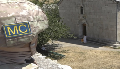 Russian peacekeepers escorted more than 100 pilgrims and residents of Nagorno-Karabakh to visit the Christian monasteries of Amaras and Ganzasar