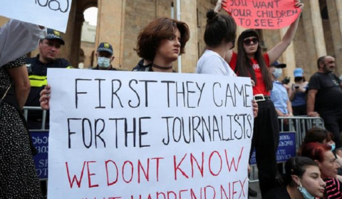 Four Georgian TV Stations stop broadcasting for 24 hours in protest against Government
