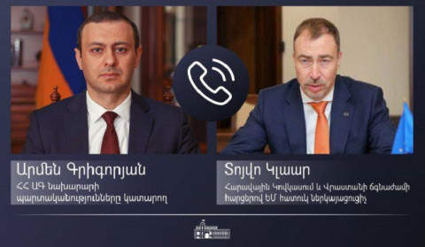 Параллельно с провокационными военными действиями Азербайджан выдвигает ложные территориальные и исторические претензии к Армении: телефонный разговор Армена Григоряна с Тойво Клааром