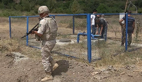 Russian peacekeepers help solve problems with interruptions in drinking water in Nagorno-Karabakh