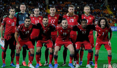 Ermənistanın milli komandası FİFA reytinqində 89-cu yerdədir