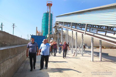 ԱՀ նախագահն այցելել է Ասկերանի ցեմենտի արտադրության նորաբաց գործարան