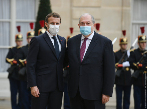 We will spare no effort to find lasting solution to conflict within framework of OSCE Minsk Group Co-Chairmanship: French President