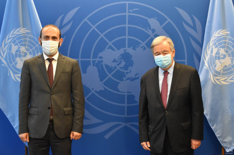 Meeting of Foreign Minister Ararat Mirzoyan with the UN Secretary General António Guterres