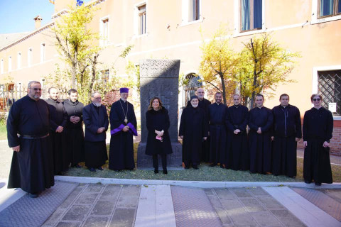 Italian Senate President visits Armenian St. Lazarus Island