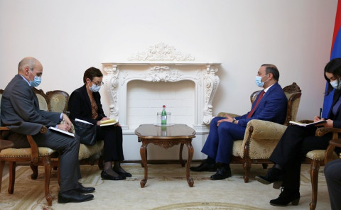 Armenia’s Secretary of Security Council and Ambassador of France to Armenia referred to situation created by invasion of Azerbaijani troops into sovereign territory of Armenia