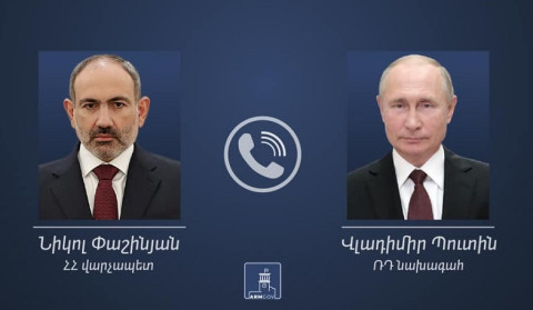 Նիկոլ Փաշինյանը և Վլադիմիր Պուտինը քննարկել են ՀԱՊԿ շրջանակում համատեղ քայլերի իրականացման ընթացքը