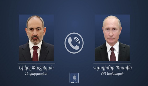 Նիկոլ Փաշինյանը հեռախոսազրույց է ունեցել Վլադիմիր Պուտինի հետ