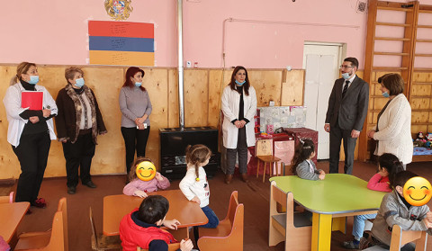 Սուբվենցիոն ծրագրով հարցի լուծումը տարբերակներից լավագույնն է. Արեն Մկրտչյանն այցելել է Սանահին գյուղի թիվ 5 մանկապարտեզ