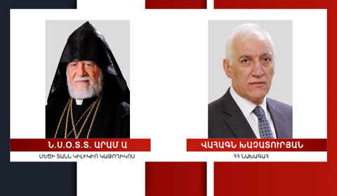 Անթիլիասի Մայրավանքից Հայրապետական օրհնությամբ ողջունում ենք Ձեզ և ջերմորեն շնորհավորում Ձեր ընտրությունը. Արամ Ա-ն՝ Վահագն Խաչատուրյանին