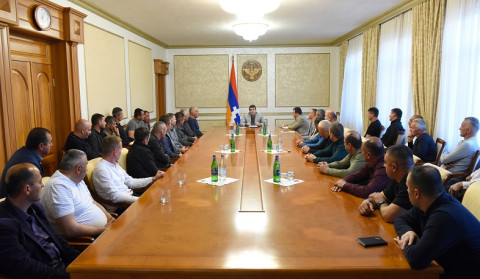 Արցախի նախագահն ընդունել է մի խումբ կամավորականների