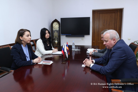 At meeting with Sergey Kopirkin, Armenian Ombudsman emphasized important role of Russia in returning POWs to homeland