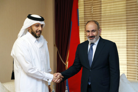 PM Pashinyan receives Mansoor Al-Mahmoud, CEO of the Qatar Investment Authority