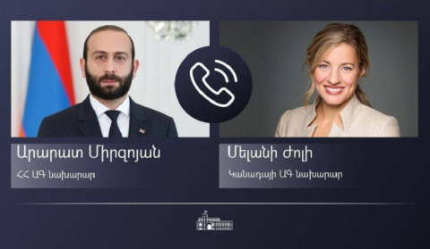Арарат Мирзоян в беседе со своим канадским коллегой подчеркнул необходимость прямого ответа международного сообщества Азербайджану