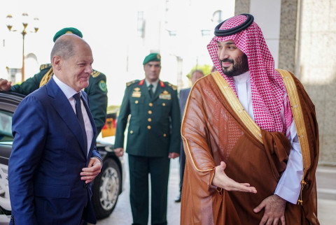 German Chancellor Scholz arrives in Saudi Arabia