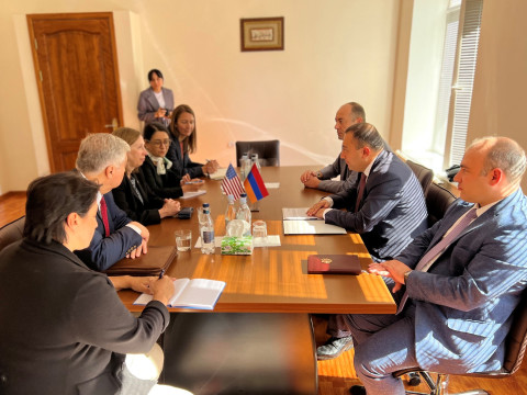 Ambassador Tracy met with Vayots Dzor Governor Ararat Grigoryan discuss Azerbaijani aggression against Armenia