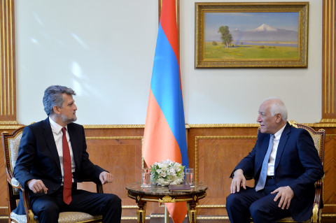 President Vahagn Khachaturyan received Garo Paylan