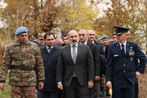 Prime Minister Pashinyan attends the opening ceremony of "Zar" training center of the peacekeeping brigade of the Ministry of Defense