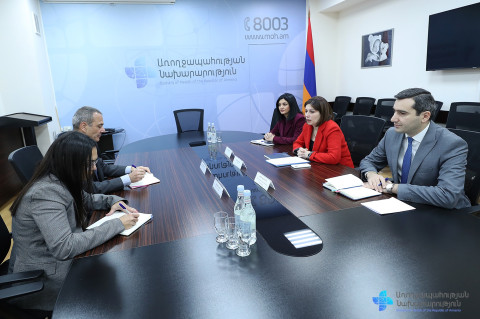 Anahit Avanesyan and Thierry Ribaux discussed possibility of transporting patients from Artsakh, delivering medicine and baby food