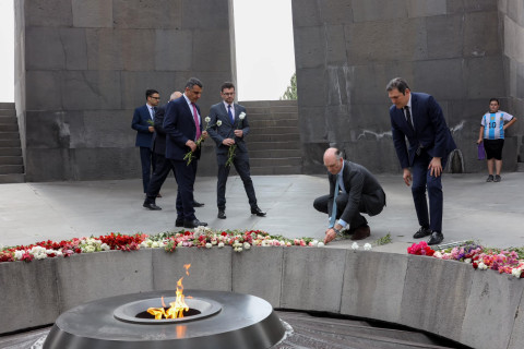 UK Minister for Europe Leo Docherty visits Tsitsernakaberd Memorial