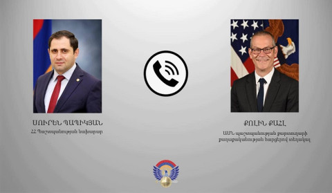 Suren Papikyan and US Deputy Secretary of Defense discussed course of defense cooperation agreements