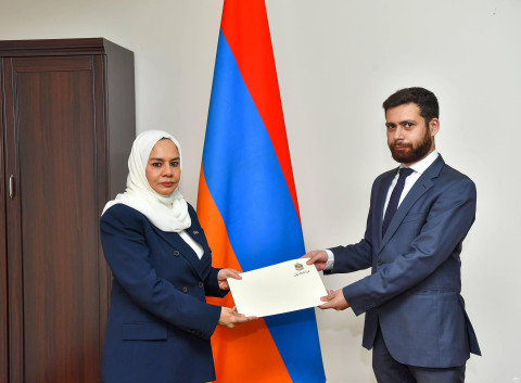 ԱՄԷ-ի նորանշանակ դեսպանն իր հավատարմագրերի պատճենն է հանձնել ՀՀ ԱԳ նախարարի տեղակալին