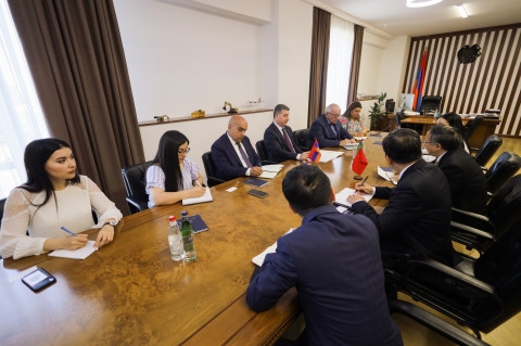 Սանոսյանը Չինաստանի դեսպանի հետ հանդիպմանը կարևորել է Կապսի ջրամբարի շինարարության արդյունավետ ընթացքը