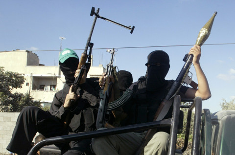 Hamas militants fired rockets at Tel Aviv