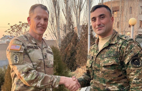 Главный сержант-майор Европейского командования США Роберт Абернети находился в Армении